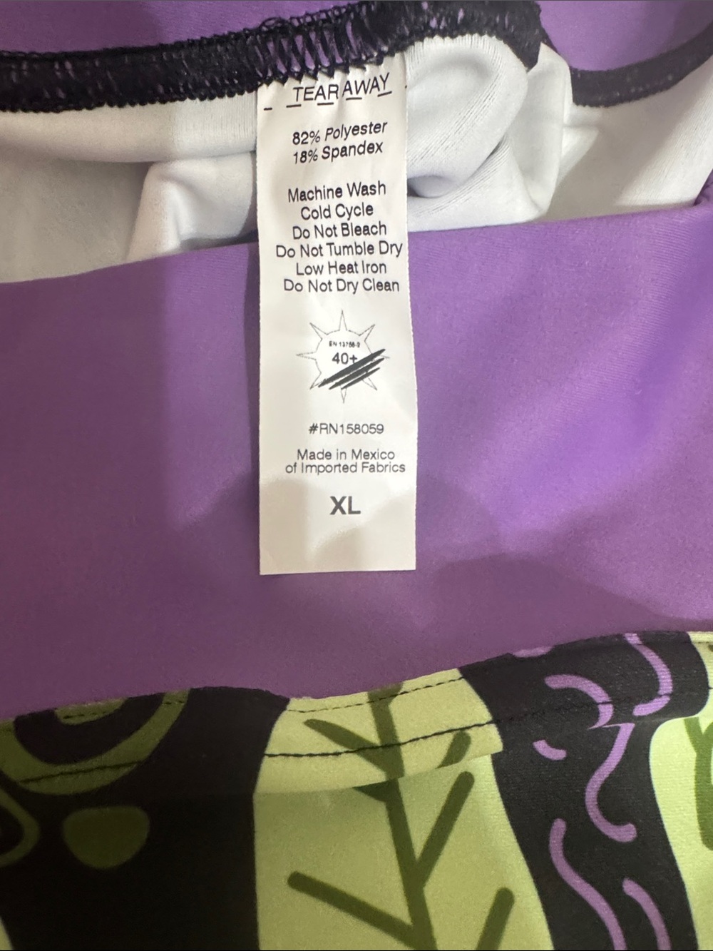 Vibrant Purple and Black Ladies Leggings - Picture 4 of 4